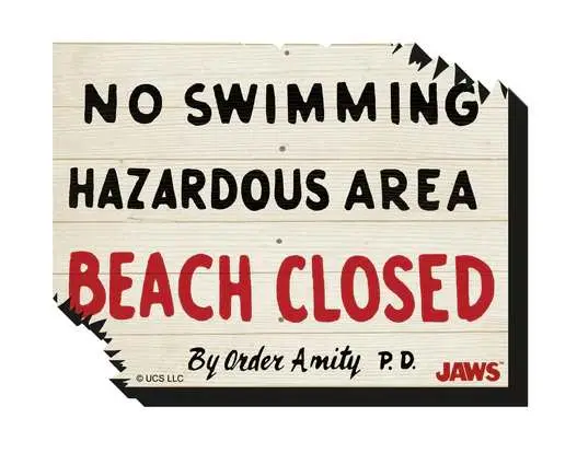 Jaws Beach Closed Funky Chunky Magnet