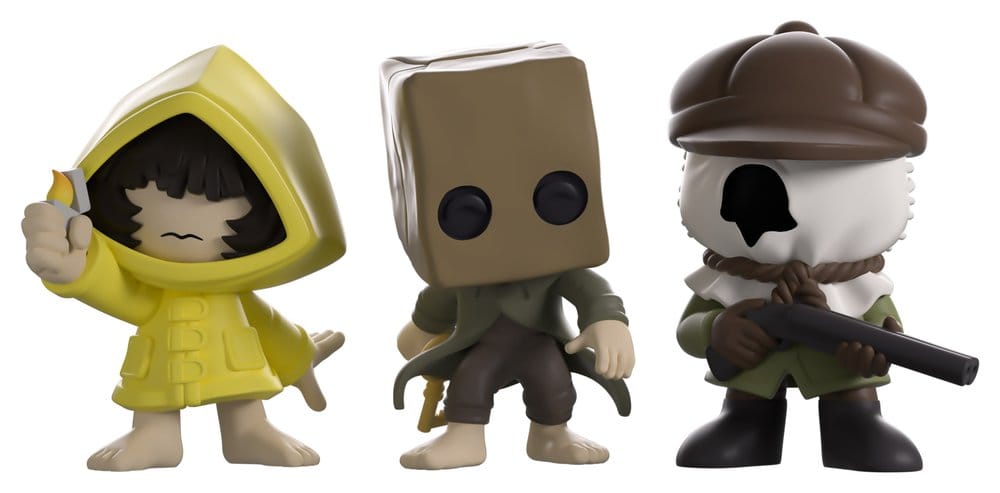 Little Nightmares II Pack de 3 Minitooz Mono, Six & Hunter 7 cm