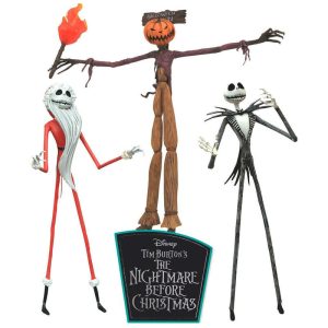 Blíster 3 figuras Pesadilla Antes de Navidad Disney 18cm