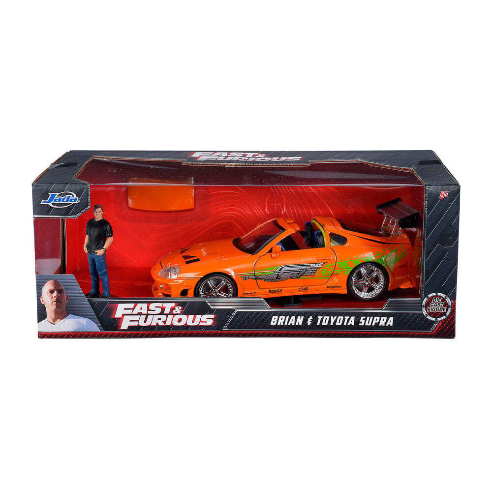Toyota Supra con figura de Brian · Fast & Furious · 1:24 · Jada Toys - Imagen 2