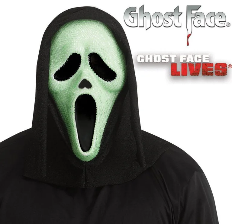 Máscara Ghost Face Glow in the Dark Bling · Fun World