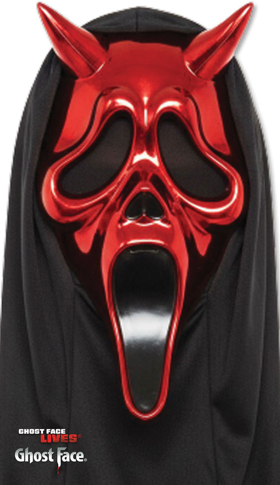 Máscara Ghost Face Chrome Devil · Fun World
