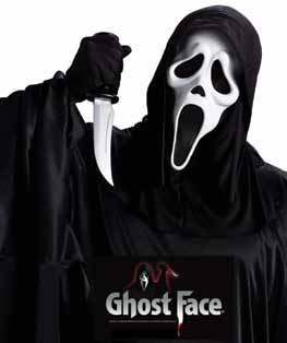 Máscara Ghost Face con cuchillo de atrezo · Fun World