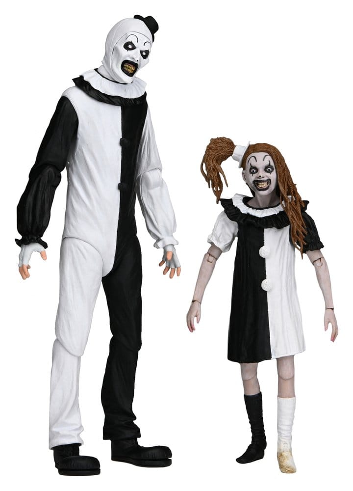 Terrifier 2 2 pack Figuras Ultimate Art the Clown & Little Pale Girl 18 cm · NECA